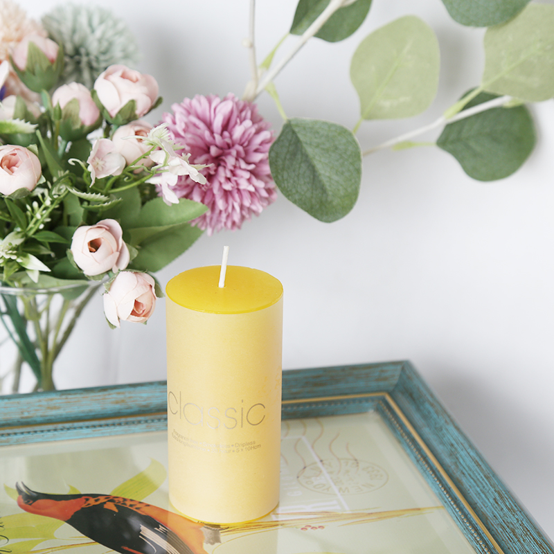 Free samples provide wholesale scented pillar candle China supplier with own brand customization